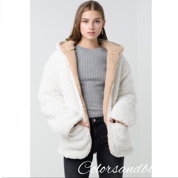 colorsandbloom Jackets & Blazers - LAST! Reversible Teddy Faux Fur  Fleece Jacket